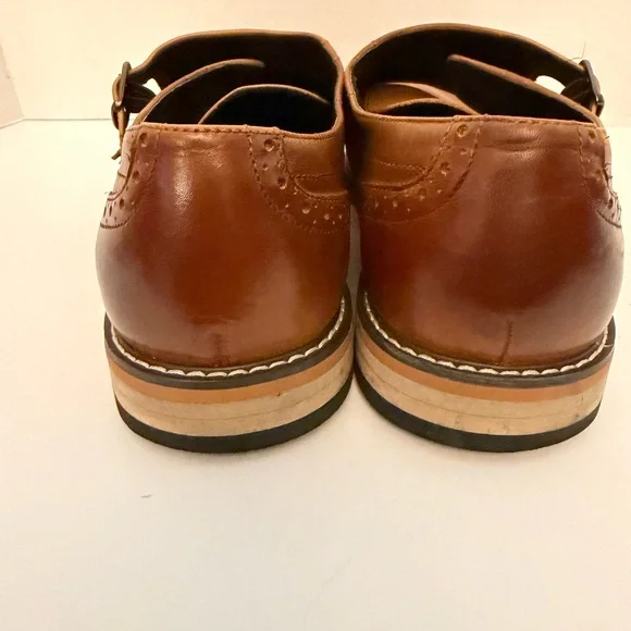 Bar III Tan Jesse Leather Men's Monk Strap Oxfords Men’s 12 - Picture 4 of 12